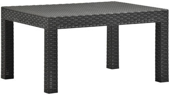 vidaXL Gartentisch 58x58x41 cm PP Rattan Anthrazit