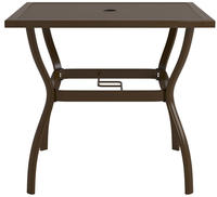 vidaXL Gartentisch Braun 81,5x81,5x72 cm Stahl