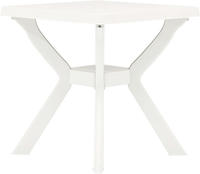 vidaXL Bistrotisch Wei&szlig; 70x70x72 cm Kunststoff