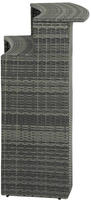 vidaXL Garten-Bartisch Grau 120x55x110 cm Poly Rattan