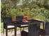 vidaXL Gartentisch mit Glasplatte schwarz 150x90x75 cm Poly Rattan