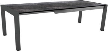 Stern Standard Ausziehtisch Aluminium 174x90 - 254x100 cm Anthrazit 214/294x100 cm Dark Marble