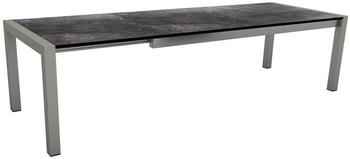 Stern Standard Ausziehtisch Aluminium 174x90 - 254x100 cm Graphit 214/294x100 cm Dark Marble