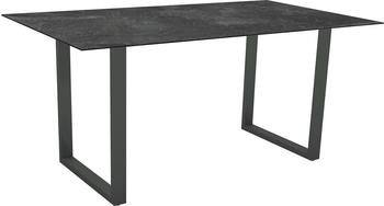 Stern Kufentisch Aluminium mit Tischplatte Silverstar 160x90 - 200x100 cm Anthrazit 160x90 cm Slate