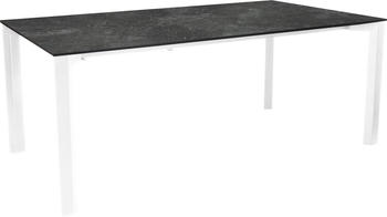 Stern Penta Ausziehtisch 160/210x100 cm Aluminium/Silverstar Weiß Slate