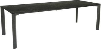 Stern Penta Ausziehtisch 200/250x100 cm Aluminium/Silverstar Graphit Dark Marble