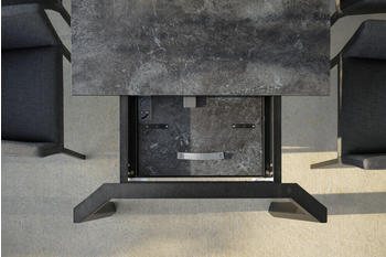 Stern Penta Ausziehtisch 200/250x100 cm Aluminium/Silverstar Graphit Metallic Grau