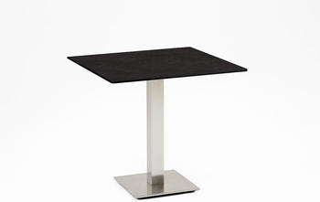Niehoff Tisch Bistro Edelstahl - 95 x 95 cm HPL Graphit-Design