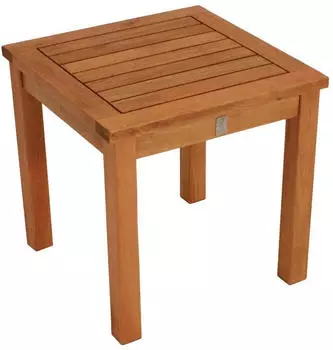DEGAMO Gartentisch VAREDERO 40x40x40cm, Eukalyptus geölt, Innen und Außen