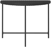 vidaXL Gartentisch Schwarz 100x50x75 cm Poly Rattan