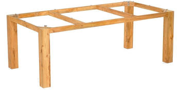 SonnenPartner Tisch Base, Pure Teak, 200 x 100 cm, Tischplatte Compact, HPL, Shiplap Pinie