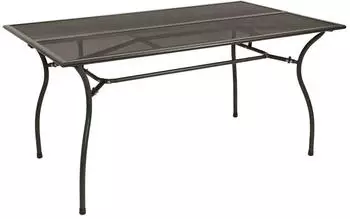 DEGAMO Gartentisch Metalltisch CLASSIC 90x150cm rechteckig, Streckmetall anthrazit