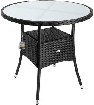 Casaria Beistelltisch Gartentisch 80cm Schwarz (106761)