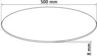 vidaXL Tischplatte aus geh&auml;rtetem Glas rund 500 mm
