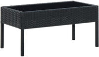 vidaXL Gartentisch Schwarz 75x40x37 cm Poly Rattan