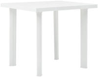 Gartentisch Wei&szlig; 80x75x72 Cm Kunststoff Vidaxl