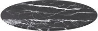 vidaXL Tischplatte Schwarz &Oslash;50x0,8 cm Hartglas in Marmoroptik