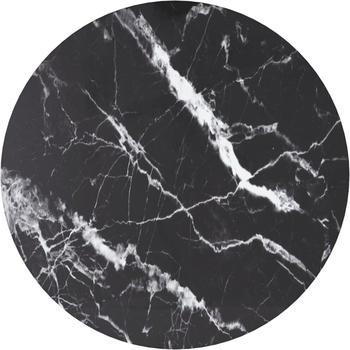 vidaXL Tischplatte Ø60x0,8 cm Hartglas in Marmoroptik schwarz
