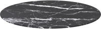 vidaXL Tischplatte Schwarz &Oslash;70x0,8 cm Hartglas in Marmoroptik