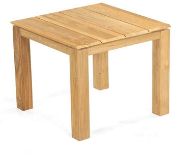 SonnenPartner Tisch Base, Pure Teak, 90 x 90 cm, Tischplatte Compact, HPL, beton-dunkel