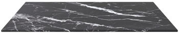 vidaXL Tischplatte 60x60 cm 6 mm Hartglas in Marmoroptik schwarz