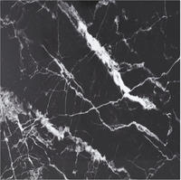 vidaXL Tischplatte Schwarz 80x80 cm 6 mm Hartglas in Marmoroptik