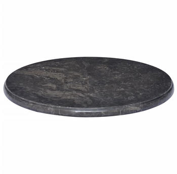 vidaXL Tischplatte Ø50x2,5 cm Marmor schwarz