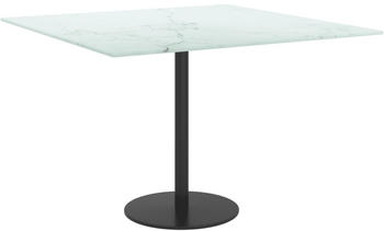 vidaXL Tischplatte60x60 cm 6 mm Hartglas in Marmoroptik weiß