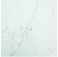 vidaXL Tischplatte Wei&szlig; 80x80 cm 6 mm Hartglas in Marmoroptik