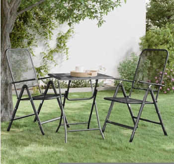 vidaXL Gartentisch 60x60x72 cm Streckmetall Anthrazit