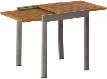 Merxx Balkontisch ausziehbar 65/130x65cm Akazienholz/Aluminiumgestell graphit