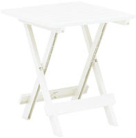 vidaXL Gartentisch Klappbar Wei&szlig; 45x43x50 cm Kunststoff