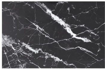 vidaXL Tischplatte 100x62 cm 8 mm Hartglas in Marmoroptik schwarz