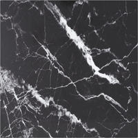 vidaXL Tischplatte Schwarz 50x50 cm 6 mm Hartglas in Marmoroptik