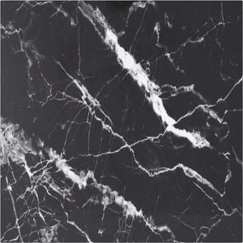 vidaXL Tischplatte 50x50 cm 6 mm Hartglas in Marmoroptik schwarz