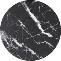 vidaXL Tischplatte Schwarz &Oslash;30x0,8 cm Hartglas in Marmoroptik