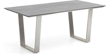 Niehoff Tisch Noah Trapezkufe Edelstahl - 220 x 95 cm HPL Zement-Design