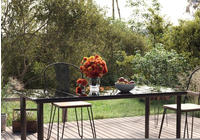 Garten-esstisch Schwarz 160x80x74 Cm Stahl Und Hartglas - Vidaxl