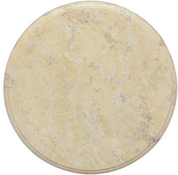 vidaXL Tischplatte creme Ø40x2,5 cm Marmor