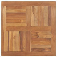 vidaXL Tischplatte Massivholz Teak Quadratisch 80&times;80&times;2,5 cm