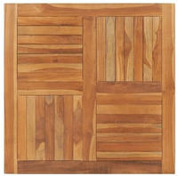 vidaXL Tischplatte Massivholz Teak Quadratisch 90&times;90&times;2,5 cm