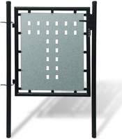 vidaXL Schwarzes Einzeltor f&uuml;r Z&auml;une 100 x 100 cm
