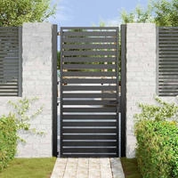 vidaXL Gartentor Abschlie&szlig;bar Schwarz 100x180 cm Aluminium