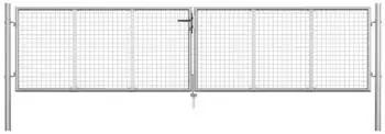 vidaXL Gartentor aus verzinktem Stahl 415x125 cm Silbern (144298)