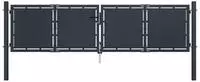 vidaXL Gartentor aus Stahl 300 x 100 cm Anthrazit