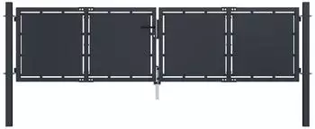 vidaXL Gartentor Stahl 300×100 cm Anthrazit (144524)