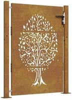 Gartentor 105x155 Cm Cortenstahl Baum-design Vidaxl