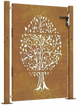 vidaXL Gartentor mit Baum-Design aus Cortenstahl (153217)