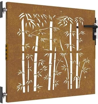 vidaXL Gartentor Cortenstahl Bambus-Design (153233)