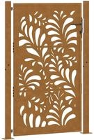 vidaXL Gartentor 100x150 cm Verwitterungsstahl Wellendesign